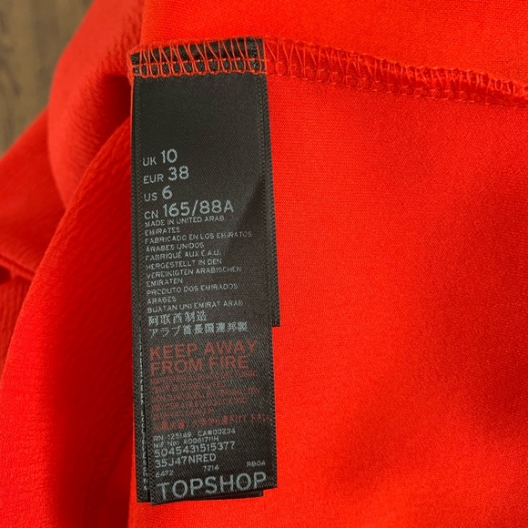 Topshop red strapless dress - Picture 5 of 5